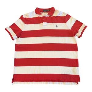 Polo by Ralph Lauren Bold Red and White Striped Polo